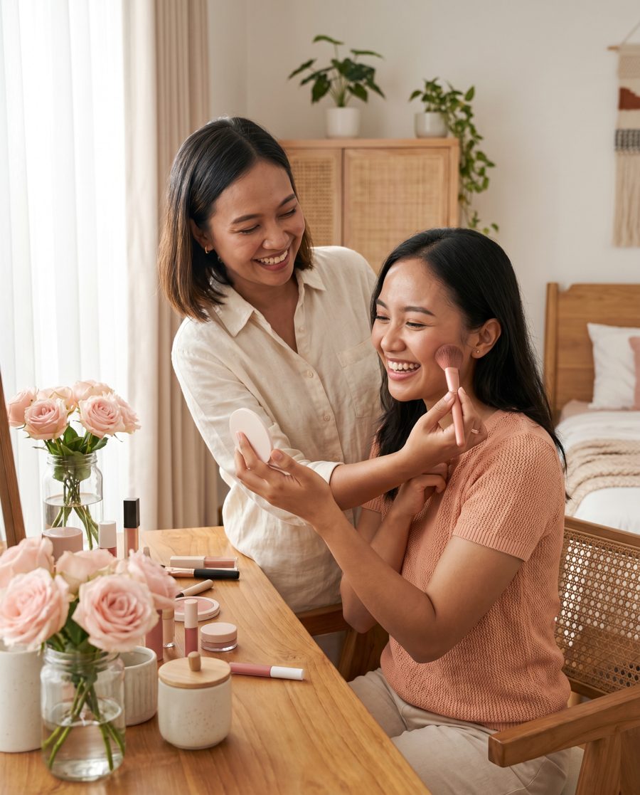 MUA HelloBeauty mengajari makeup privat di rumah